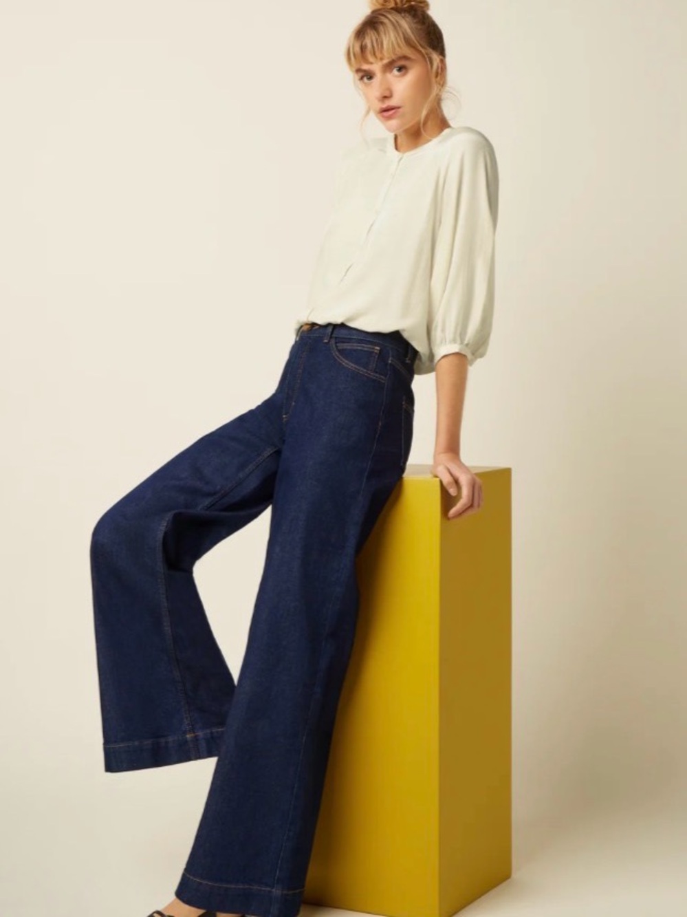 PAIGE High Rise Wide-Leg Jeans